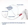 LiteTour Electrodes Cable Lead Wires Converter for Electric Massager