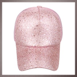One Limitation CP293 Glitter, Mesh, Casual Cap, Hat, Outdoor, Fashionable, Women's, Men's,, Pink