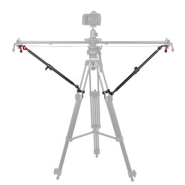 GVM Camera Slider Support Arm,Stabilizer Adjustable Tripod Stability Arm for Increasing Stability in Aluminum Alloy, Extendable Poles for Camera Slider Rail Track 2 Pack with C Clamps