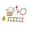 11pcs Parrot Swing Chewing Toy Set Bird Hanging Perches Toy