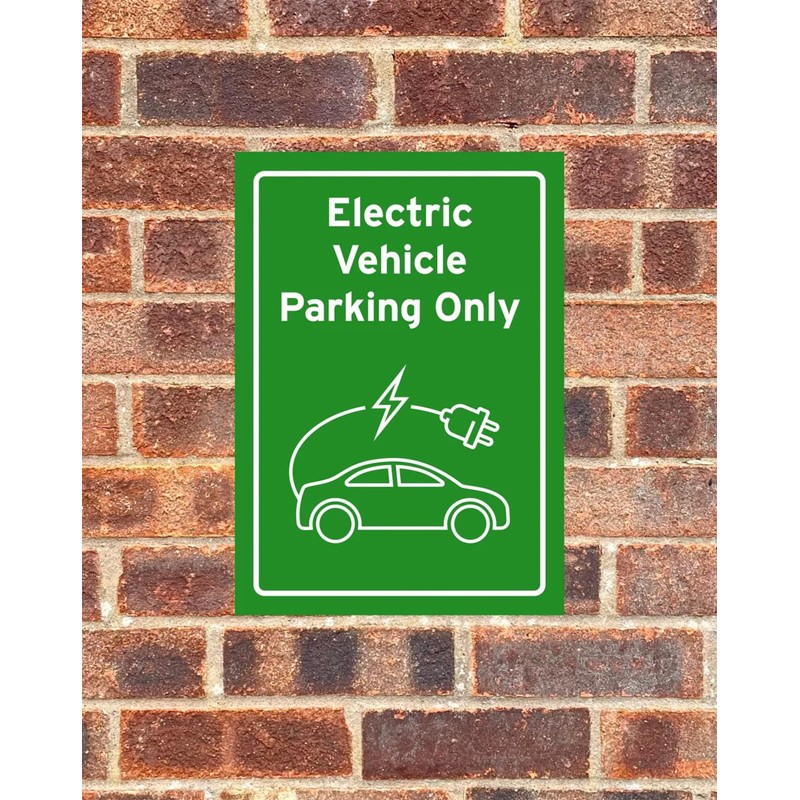 Classic Home Store Electric Vehicle Parking Only Green EV Car