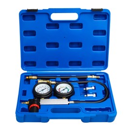 Handor Cylinder Leak Down Tester Kit Dual Pressure Gauges Engine Compression Leakdown Detector Leakage Test Set for Gasoline Engine Leak Detection Tester Kit Piston Ring Valve Head Gaskett