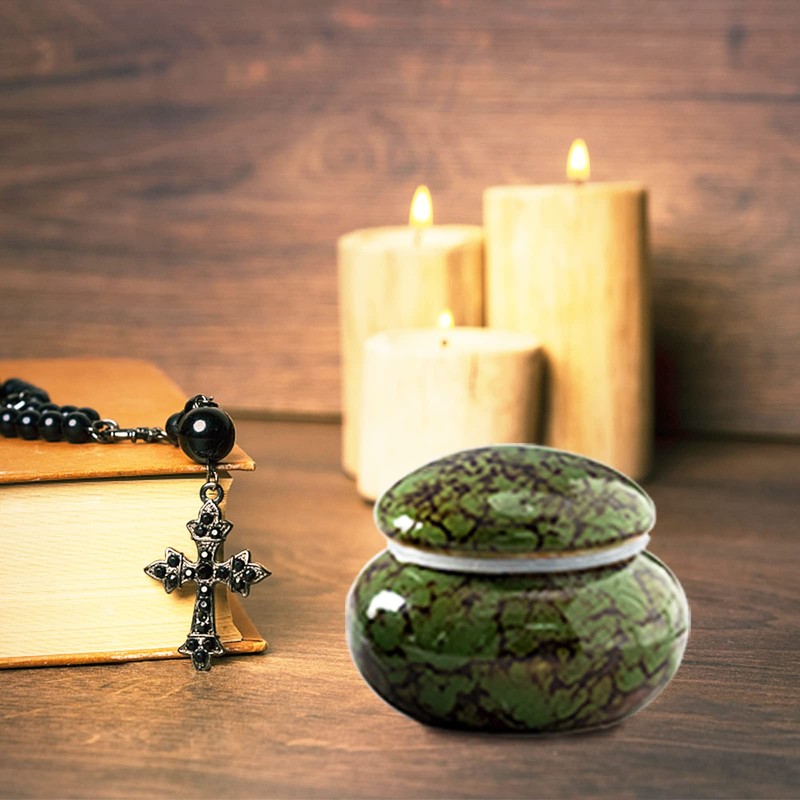 None Brand Small Ceramic Urn Keepsake Urn for Human Ashes