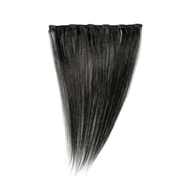 Love Hair Extensions One-Piece 100% Real Hair Clip-In Extensions - Maximum Volume Colour 1 - Jet Black - 46 cm, 1 Pack (1 x 35 g)