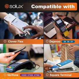 SOLUX 2 1/4 x 50 Thermal Paper Roll for Square Terminal, Clover Flex, Dejavoo Z8 Z9 Z11, Verifone Vx520, Ingenico ICT220 ICT250, FD400 - Credit Card Machine Receipt Paper (50 ROLLS)
