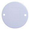White PVC Round Circular Box Lids - 65mm Dia -