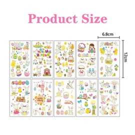 20 Pcs Easter Temporary Tattoos, Easter Temporary Luminous Tattoo Stickers Decorations In Boys And Girls, Used for Egg, Easter Party Bag Stuffing