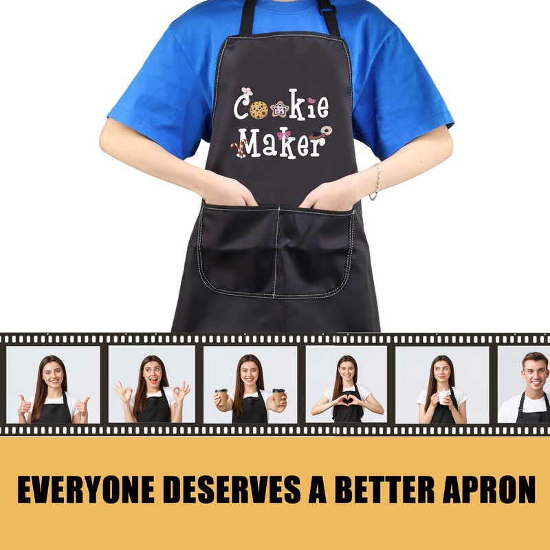 AKTAP Cookie Maker&Cookie Taster Aprons Grandma/Mommy/Daddy And Me Baking Aprons