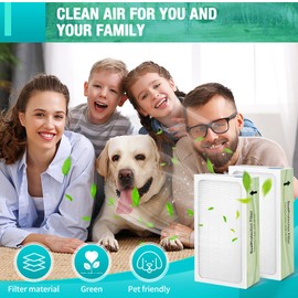 Classic 400 Series Replacement Filter,Compatible with Blueair 400 Series Air Purifier,2-in-1 Pre-H13 Ture,Part # 480i, 402, 403, 405, 410，455EB, 450E Filter Replacement (2PACK)