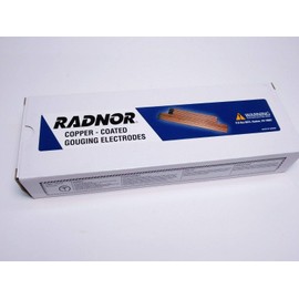 Radnor RAD64002225 3/8" x 12" Copper-Coated Pointed Carbon Air/Carbon Arc Gouging Electrode (50 Per Box)