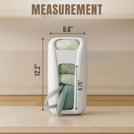 KICHLY Plastic Bag Holder For Grocery Bags, Durable Plastic Bag Organizer Wall Mount, Storage Organizer & Saver for Grocery, Shopping & Trash Bags, White