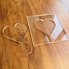 Heart Template, Clear Acrylic Template, Woodworking Router Template