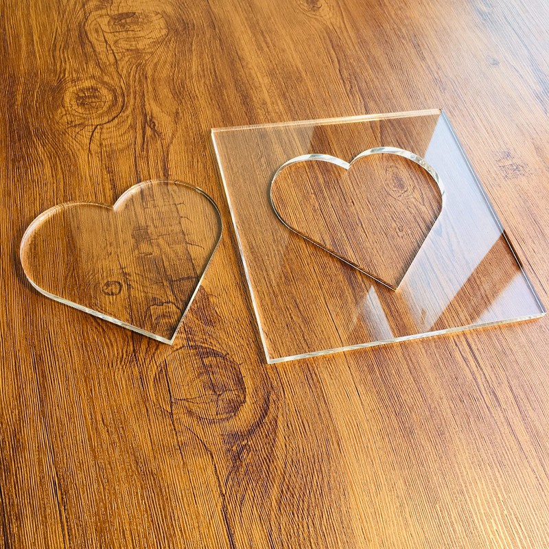 Heart Template, Clear Acrylic Template, Woodworking Router Template