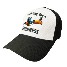 Traditional Craft Guinness Lovely Toucan Baseball Cap for Mens Ireland Hat, Black and White, One size