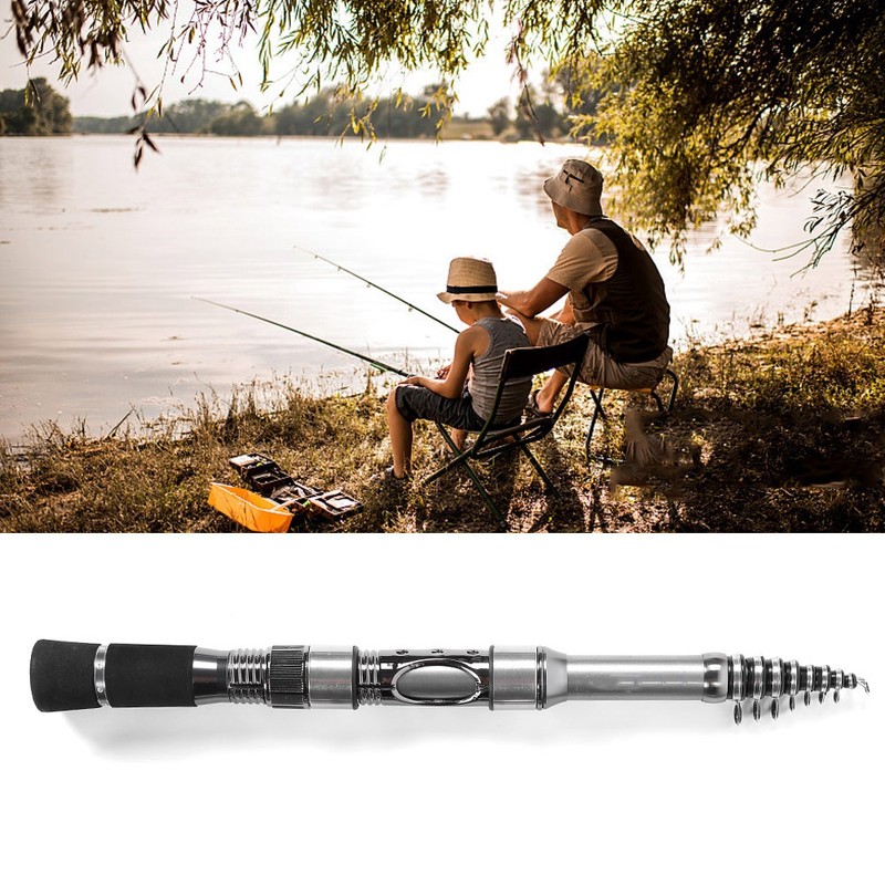 Protable Ultralight Carbon Fiber Fishing Rod Telescopic Pole Tackle Accessory