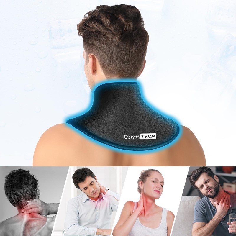ComfiTECH Neck Ice Pack Wrap Gel, Cooling Pad for Cervical