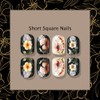 Square Press on Nails Short Fake Nails Full Cover Glossy