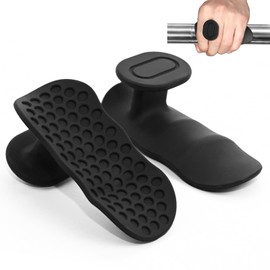 Anti Rutsch Gym Grips 1 Paar, Silikon Workout Gym Handschuhe, Herren und Damen Klimmzuggriffe Grip für Crosstraining, Gymnastik, Hantelheben, Fitness Zubehör (Schwarz)