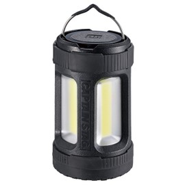 Captain Stag UK-4063 God of Thunder COB Lantern, Mini, 4 Adjustable Levels, Brightness 200 Lumens, Continuous Lighting Approx. 4 Hours (High), Continuous Lighting Approx. 100 Hours (Night Light), Black, 3.4 x 3.4 x 5.8 inches (87 x 87 x 148 mm)