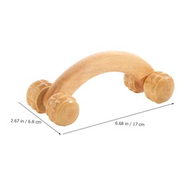 SAFIGLE Household Wooden Roller Massager Manual Muscle Relief Tool for Back Legs Neck Promotes Durable Wooden Design for Home Use