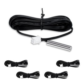 Innfeeltech 5 Pcs Waterproof Digital Thermal Temperature Sensor Probe 2M NTC 10K 3950Ohm 1%