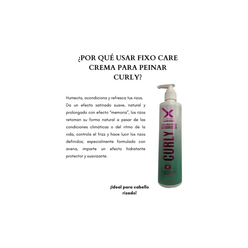 Crema Para Peinar Curly Para Rizos Satinados Xiomara 250g