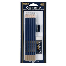 Helix Oxford X10 HB Pencils with Plastic Sharpener and Eraser