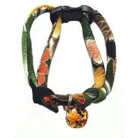 Kubiwadokoro Cat Collar, Cat Bell, Charm, w/ Safety Buckle, Accessory, Choker, Soft Fabric Won’t Put Strain on Neck or Collar, Adjustable Size. Asakusa, Kyoto, Crepe, Japanese-Style, Modern, Stylish, Cute
