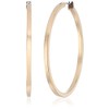 GUESS "Basic" Gold Square Sterling Silver Edge Hoop Earrings