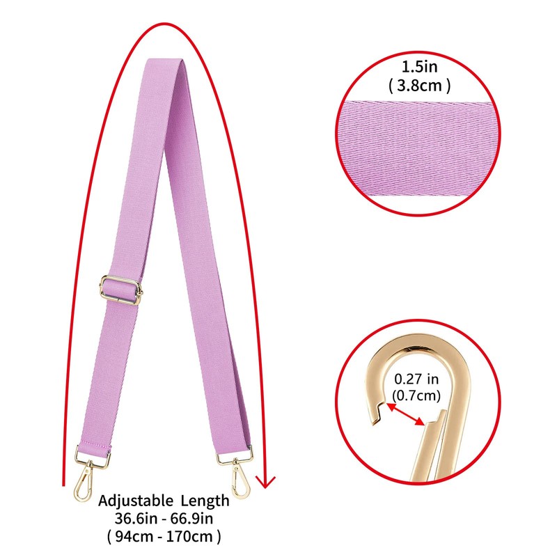 ZOOEASS Wide Shoulder Strap (Solid),Adjustable Replacement Belt Crossbody Canvas Bag