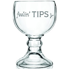 Amehla Schooner Beer Glasses Set - 21-ounce Large Margarita Glass, Big Goblet Style Beer Glass for Coronarita, Fish Bowl Glasses for Drinks or Shrimp Cocktail - Set of 4 (Feelin' Tipsy)