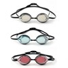 Adult Swimming Goggles with UV Protection Coated PC Lenses for Water Activities Double Band Red