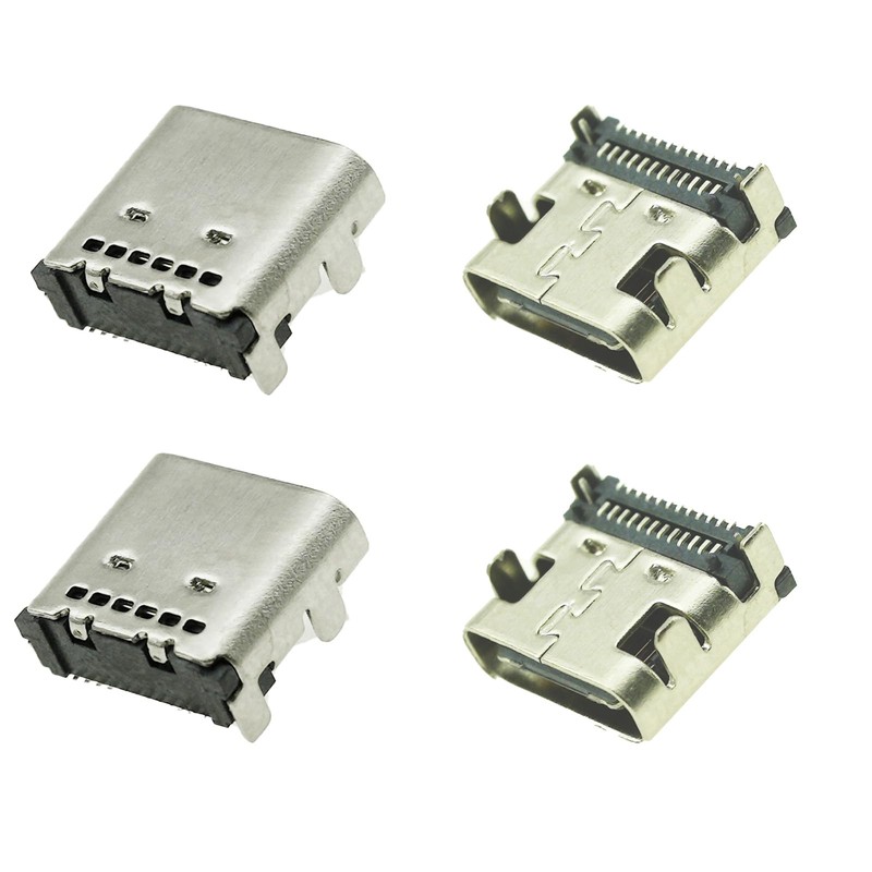 CTHTBZ 2PCS Silver Replacement Internal SYNC Power Charge Jack Socket