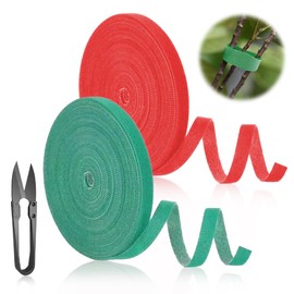 EIH1 2 Stück 10m*10mm Pflanzenbinder Wiederverschließbar Plant Ties Pflanzen Klettband für Pflanzen mit 1 x U-Schere