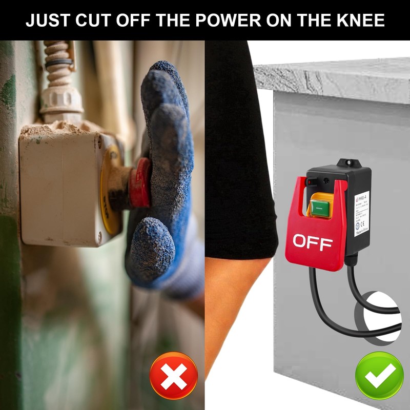Single-phase on/off switch, 250 V, emergency stop switch, safety switch