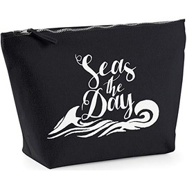 Hippowarehouse Seas the Day printed make up cosmetic wash bag 18x19x9cm