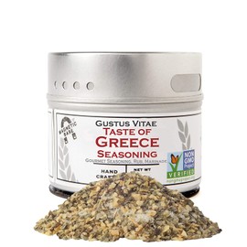 Gustus Vitae - Taste of Greece - Gourmet Seasoning - Artisanal Spice Blend - 2.7oz - Non GMO Verified - Magnetic Tin - Small Batch - Hand Packed
