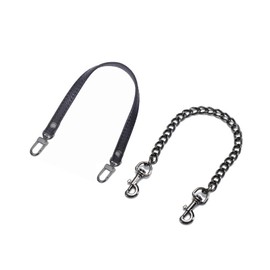 AAStraps Wristlet Strap, Genuine Leather KeyChain Hand wrist Strap for Clutch Wallet Cellphone Key with Golden Lock (15 BlackC suit)