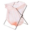 Stainless Steel Trash Bag Holder Folding Garbage Bag Shelf Home