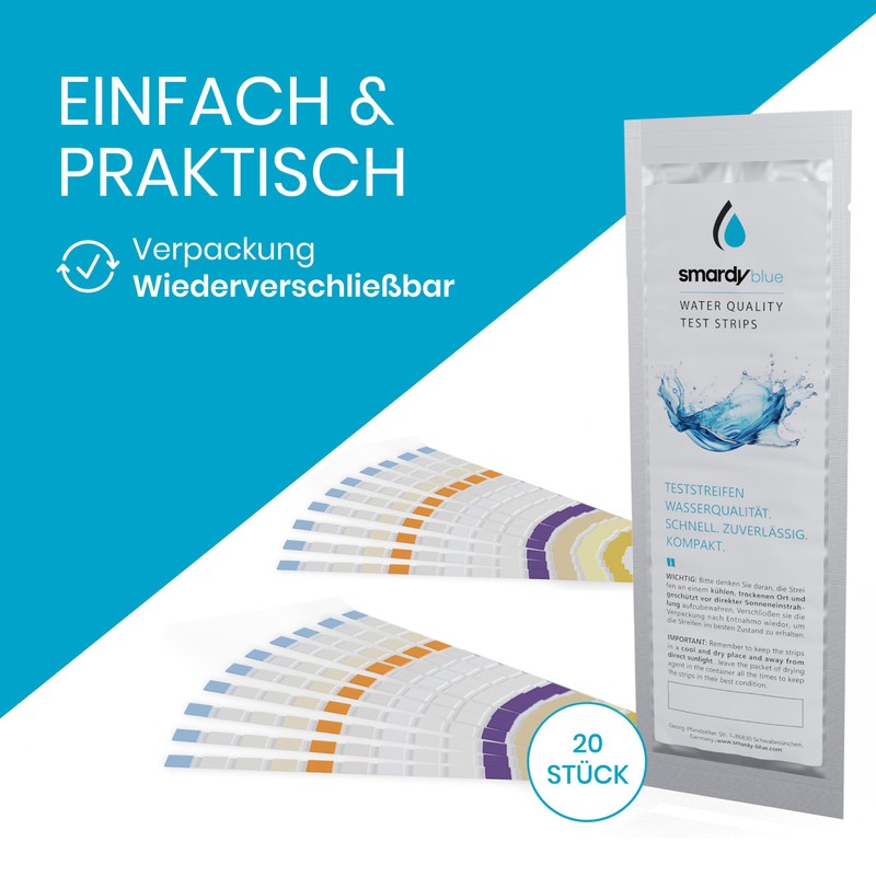 SMARDY 20 x Water Test Strips 13-in-1 Water Test Strips