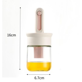 LLiKZio Oil Painting & Oil Painting, Stylish, Baking Cooking, Silica Gel, High Temperature Resistant, Independent Brush, Food Grade Material, PP Anti-Slip Handle, Dust Cover, Removable Design,