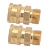2Pcs Pure Copper M22 High Pressure Washer Fitting Adapter 3/8