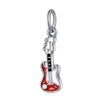 LaBenie Dangle Red Guitar Charm Bead