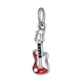 LaBenie Dangle Red Guitar Charm Bead