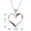 Montana Silversmiths Facets of Love Rose Gold Heart Necklace -
