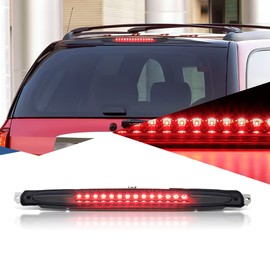 Auto Dynasty Full LED 3rd Third Brake Light Compatible with Buick Rainier Chevy Trailblazer EXT GMC Envoy XL Isuzu Ascender Oldsmobile Bravada Saab 9-7X 2002-2009, Chrome Housing Smoked Lens