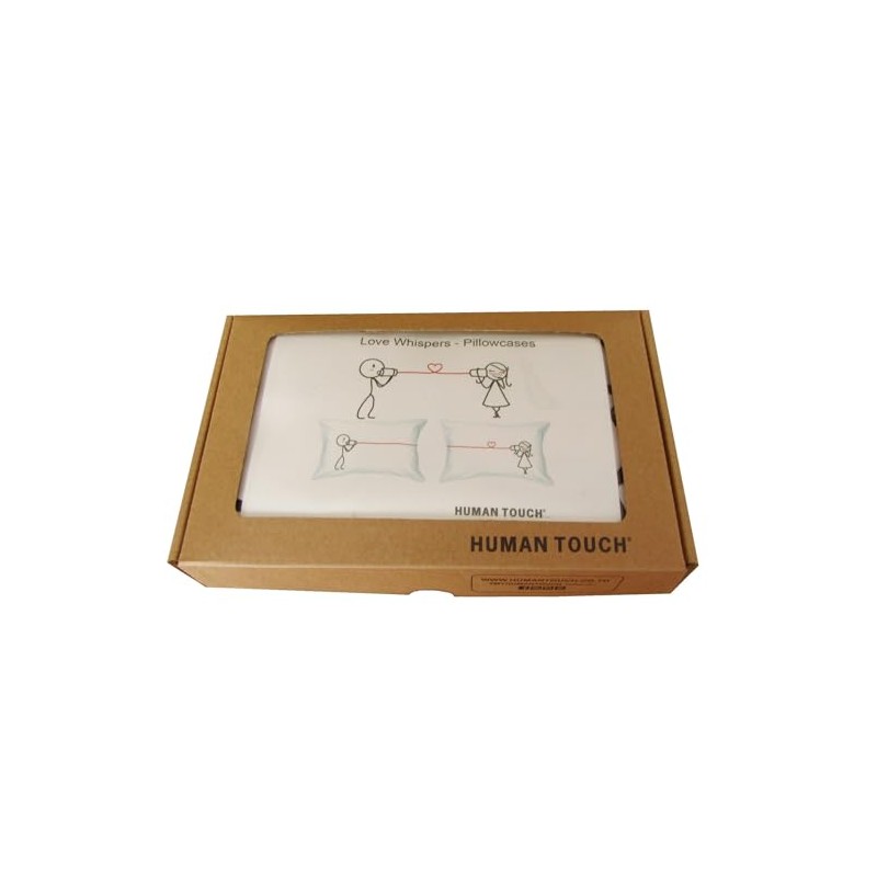 HUMAN TOUCH, Love Whispers Romantic His & Hers Pillow Cases.