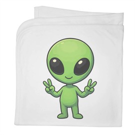 Azeeda 'Cute Alien' Cotton Baby Blanket/Shawl (BY00044965)
