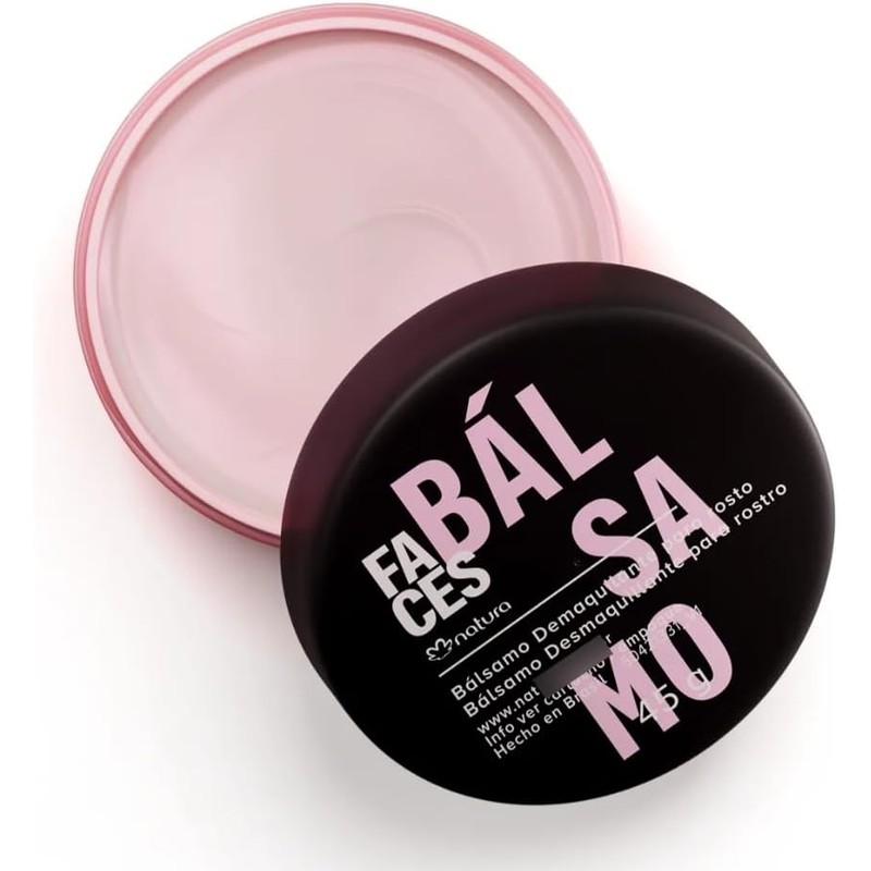 Natura Faces Bálsamo Desmaquillante, 45 g, Hipoalergénico, con Vitamina E,