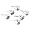 6Pcs Heat Gun Nozzles Kits, 3/4/5/7/8/10mm Tips 45 Degree Curved